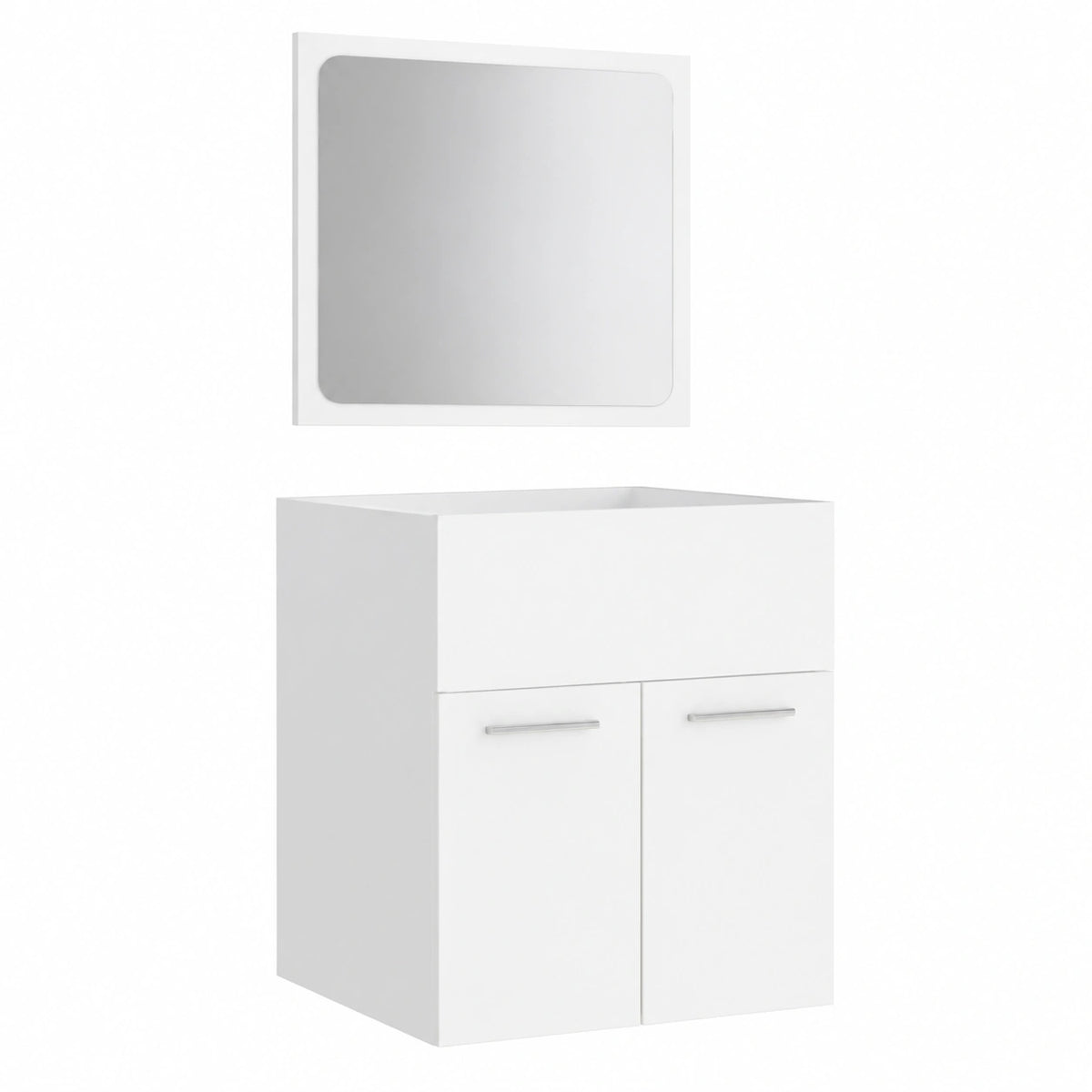 Armoire, 2 pièces, avec rangement, avec portes, coloris blanc, pour la chambre
