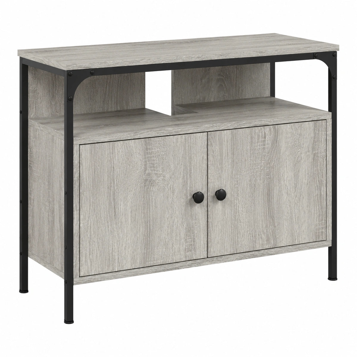 Armoire, avec rangement, avec portes, coloris gris, pour la chambre