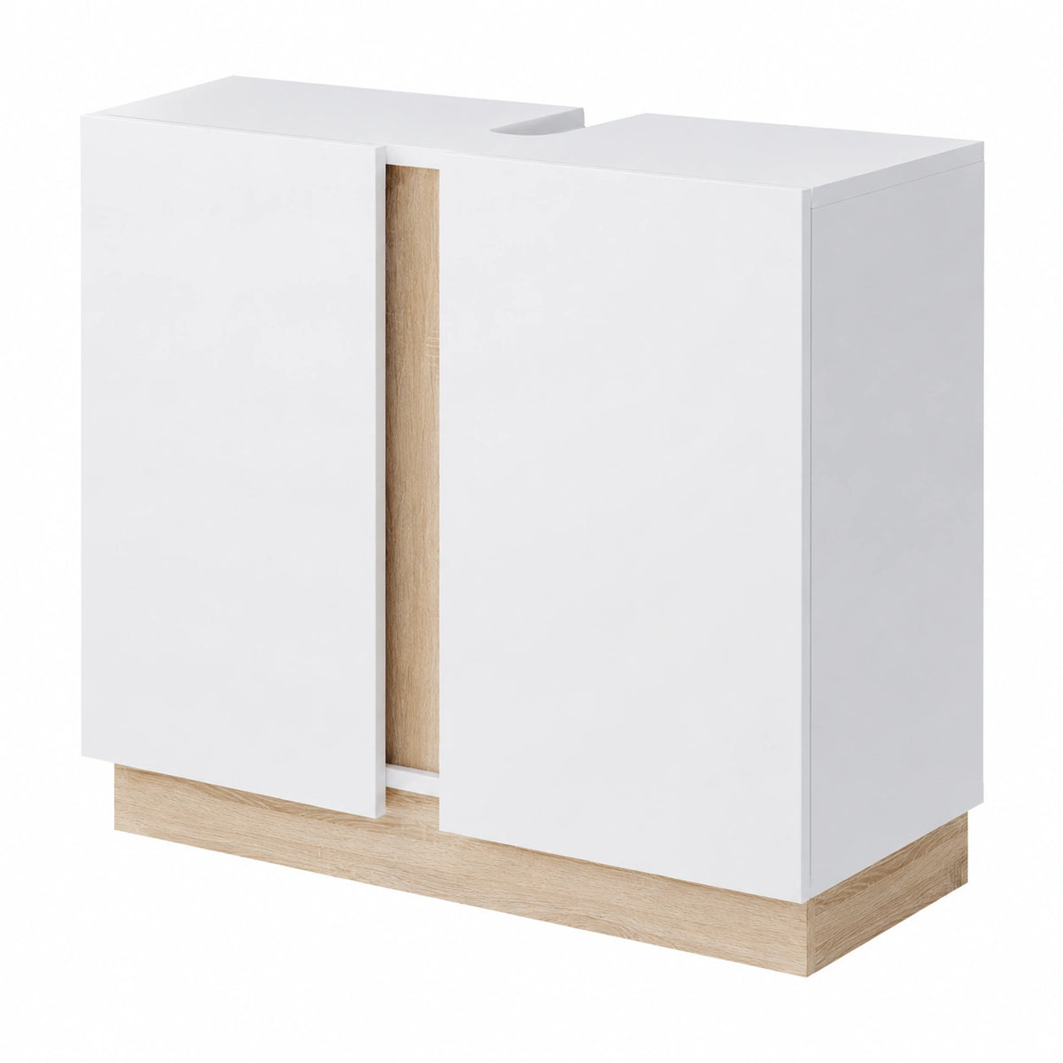 Ensemble de meubles de salle de bain, coloris blanc, 70,4 x 55,5 cm, pour la salle de bain
