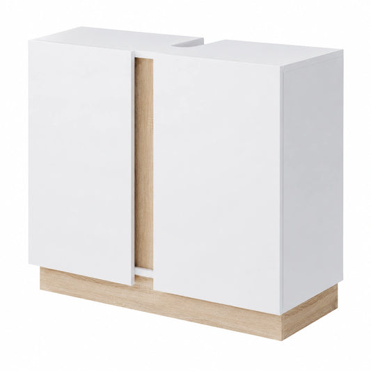 Ensemble de meubles de salle de bain, coloris blanc, 70,4 x 55,5 cm, pour la salle de bain