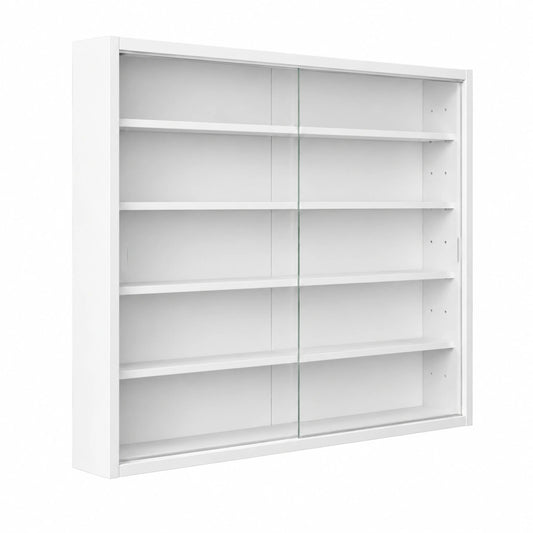 Armoire, avec rangement, avec étagères, en panneaux de bois, coloris blanc, 80 x 60 x 9,5 cm, pour la chambre