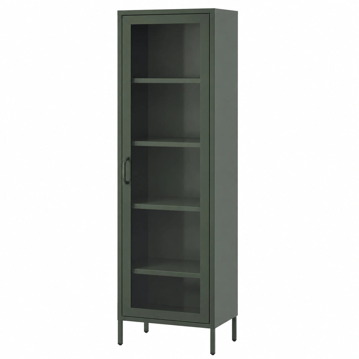 Étagère, réglable, avec portes, en verre trempé, 50 x 180 x 35 cm, pour les espaces de vie