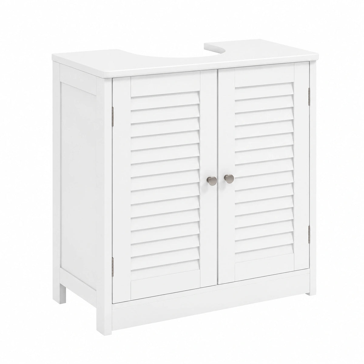 Ensemble de meubles de salle de bain, avec portes, coloris blanc, pour la salle de bain