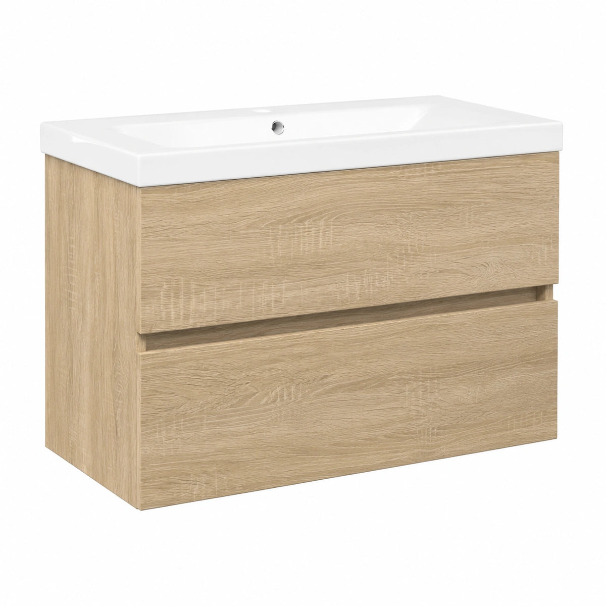 Meuble d’appoint, en chêne, coloris blanc, 2 pièces, pour le salon ou la chambre