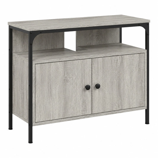 Armoire, avec rangement, avec portes, coloris gris, pour la chambre