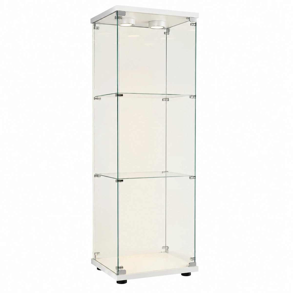 Armoire, avec portes, en verre trempé, coloris transparent, pour la chambre