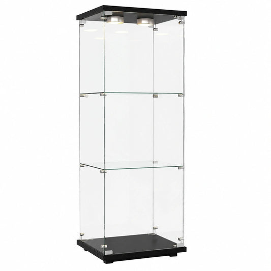 Armoire, avec portes, en verre, 42 x 36 x 125 cm, pour la chambre