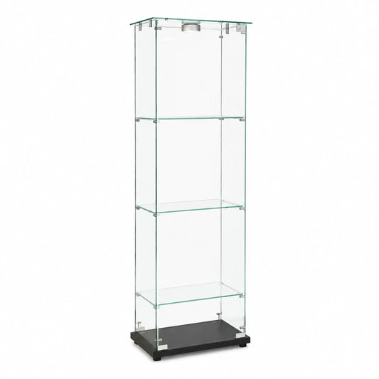 Armoire, avec rangement, en verre, coloris noir, pour la chambre